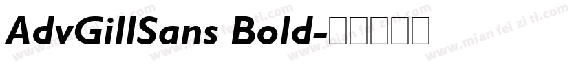 AdvGillSans Bold字体转换